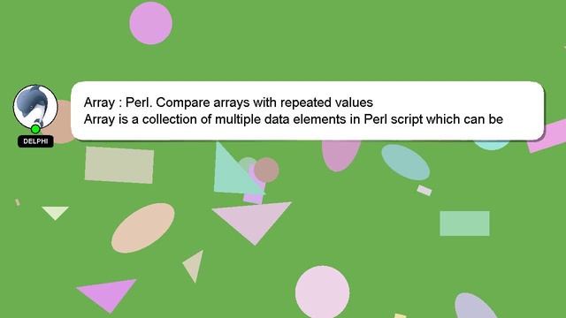 Array : Perl. Compare arrays with repeated values смотреть онлайн