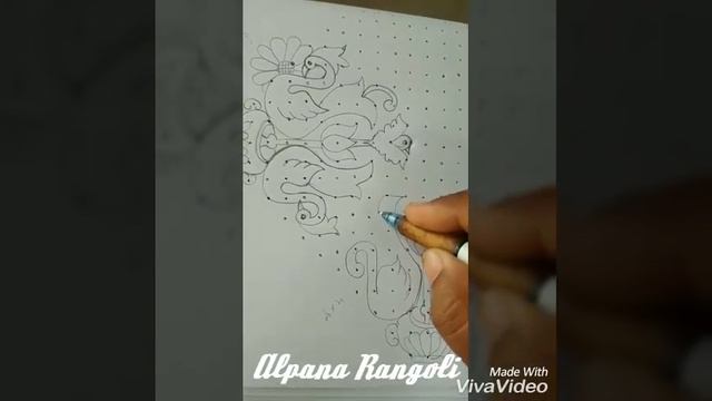 Easy and simple swan lotus 23-3 dotted rangoli kolam || 23-3 dotted mugullu смотреть онлайн