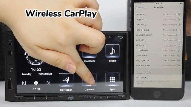 New 7 inch Universal Android Head Unit with Wireless CP&AA Wholesale Private Design DP-X8060PB смотреть онлайн