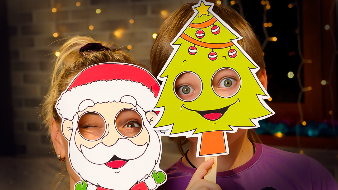 Смешные Новогодние поделки МАСКА из бумаги смотреть онлайн