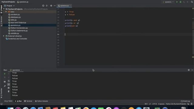 Operators in Python3 смотреть онлайн