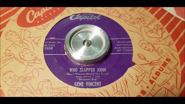 Gene Vincent - Who Slapped John - 1956 Rockabilly - Capitol F3558 смотреть онлайн