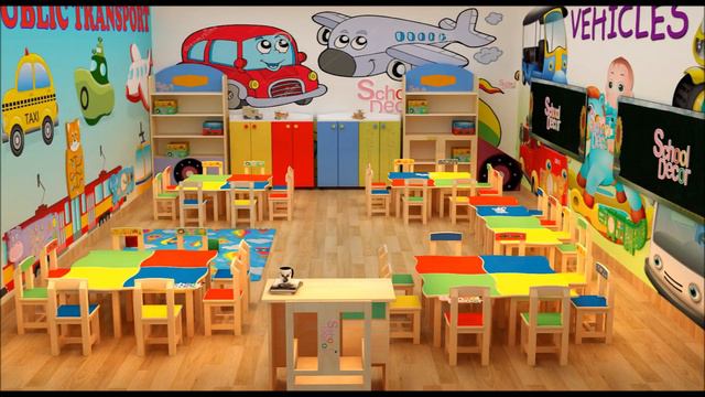 #SchoolFurniture, Nursery class room concept. смотреть онлайн