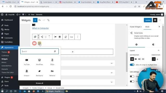 How To Add Social Media Icons To WordPress Website | WordPress Tutorial | Learn WordPress смотреть онлайн