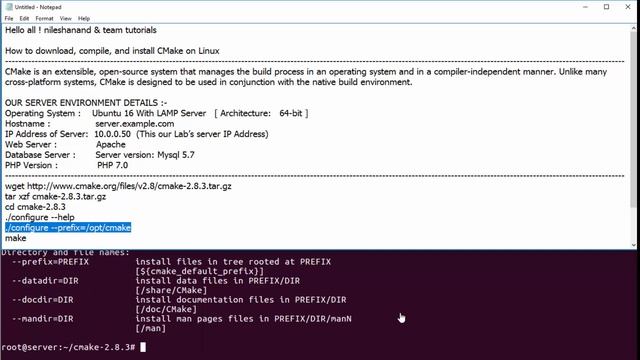 How to download compile and install CMake on Linux смотреть онлайн