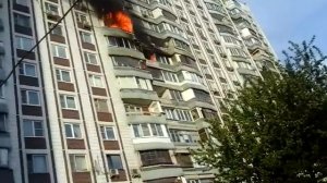 Жуткий пожар в Орехово -Борисово