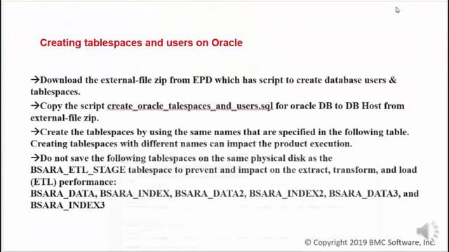 Creating tablespaces and users on Oracle for TrueSight Server Automation - Data Warehouse смотреть онлайн