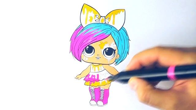 Куклы ЛОЛ Сюрприз Раскраски Для Девочек Раскраска для Детей Splatters Lol смотреть онлайн