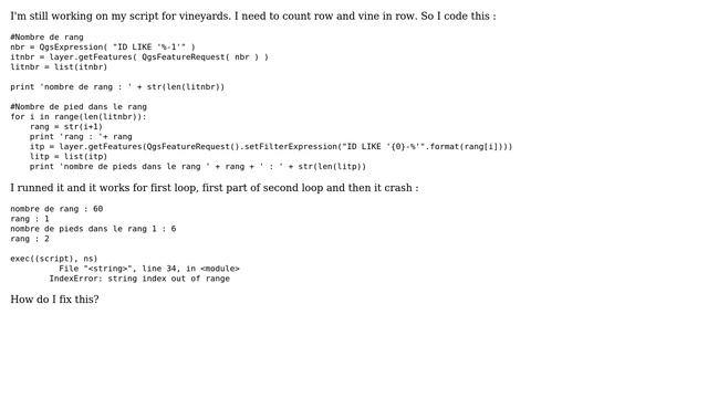 GIS: How to fix a IndexError: string index out of range? смотреть онлайн