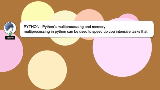 PYTHON : Python's multiprocessing and memory смотреть онлайн