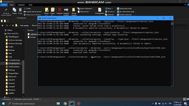 Importacion y Exportacion de informacion MongoDB смотреть онлайн
