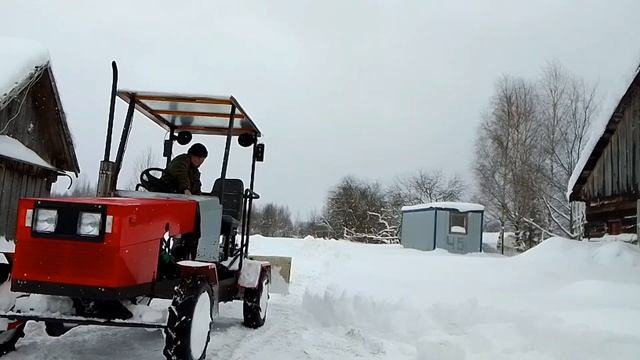 Самодельный трактор 4/4. опять снег смотреть онлайн
