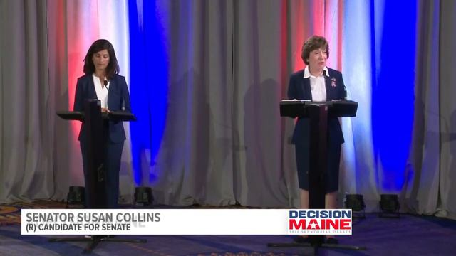Sara Gideon presses Susan Collins on who she will vote for in November смотреть онлайн