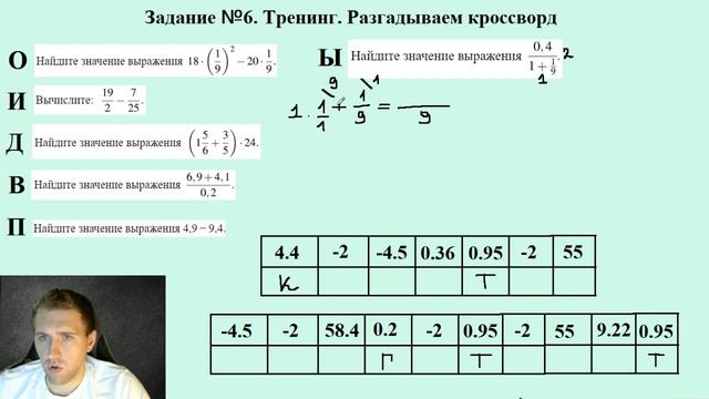 Разгадываем математический кроссворд! / Задание 6 из ОГЭ по математике 2022 смотреть онлайн