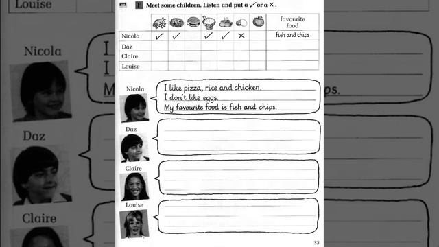English Together 1 .Action Book  P. 33 . Meet Some Children.
