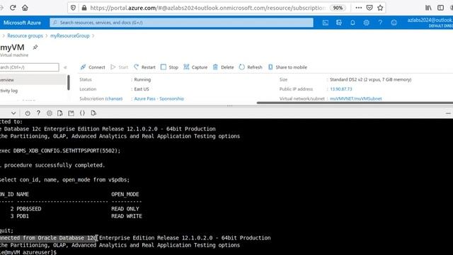 Create an Oracle Database (12c) in an Azure VM, configure Oracle DB & browser connect to EM Express смотреть онлайн