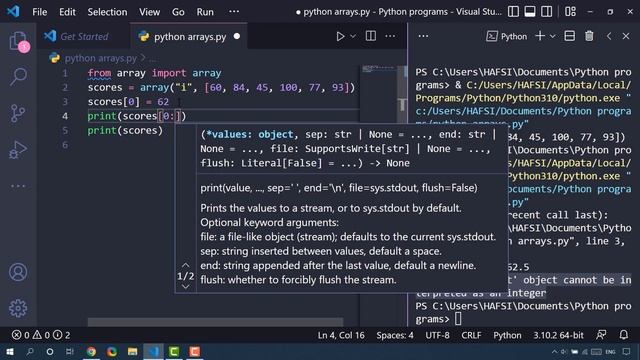 المصفوفات في بايثون | Arrays in python смотреть онлайн