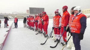 Открытая тренировка по хоккею с мячом прошла на стадионе "Саяны"