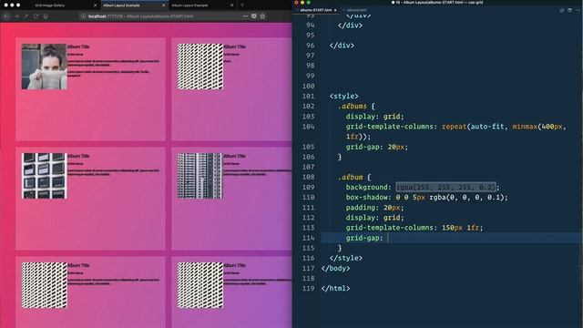 CSS GRID: Nesting Grid with Album Layout Exercise — 19 of 25 смотреть онлайн