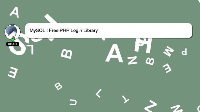 MySQL : Free PHP Login Library смотреть онлайн