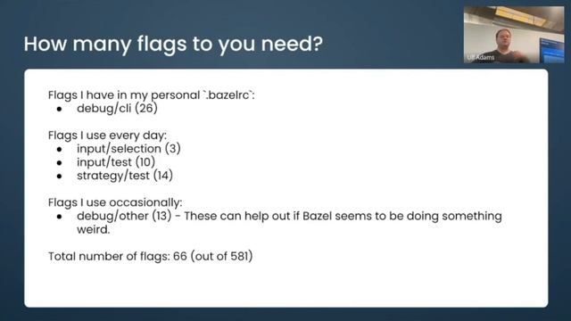 May 2023: Bazel UX: Flags and CLI (Ulf Adams @ EngFlow) смотреть онлайн