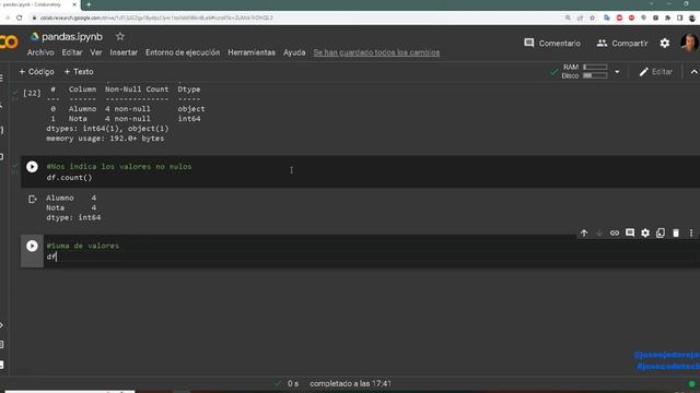 08 Informacion basica del dataset con Pandas en Python смотреть онлайн