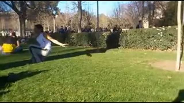 Lobo y Shaolin de Capoeira Aruê haciendo acrobacias. смотреть онлайн