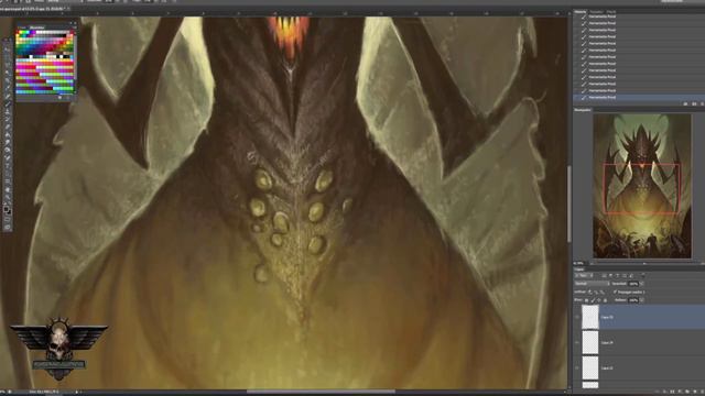 How to create an illustration of Norn-queen (Tyranids) SpeedPaint смотреть онлайн