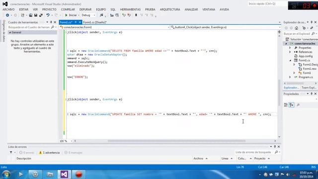 como actualizar datos en Oracle con Visual Studio(c#) parte 4 смотреть онлайн
