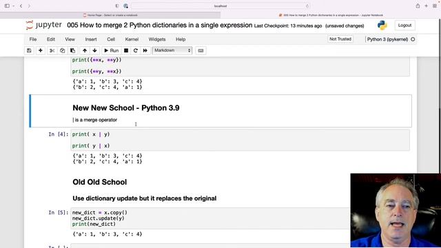 Merge 2 Python dictionaries in single statement смотреть онлайн