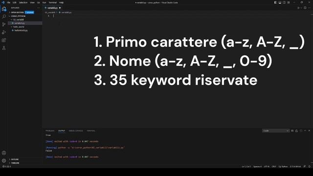 02. CORSO PYTHON 2023 - Valori e variabili смотреть онлайн