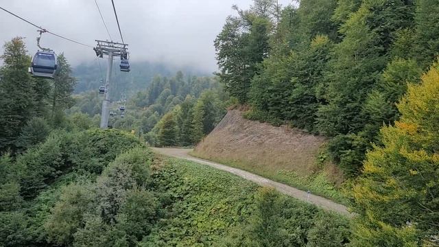 Сочи.Фуникулер "Роза пик" 2320 метров над уровнем моря. 20.09.2022 года. смотреть онлайн