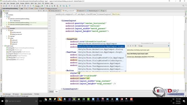 Android Studio Tutorial - Swipe Dismiss Dialog смотреть онлайн