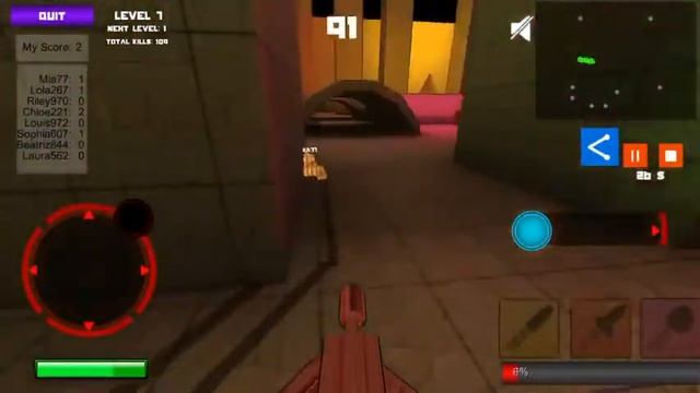 Pixel Tank 3D replay : 109 kills !! - http://barouch.fr/pixeltank.php - #multiplayer #shooter - A.. смотреть онлайн