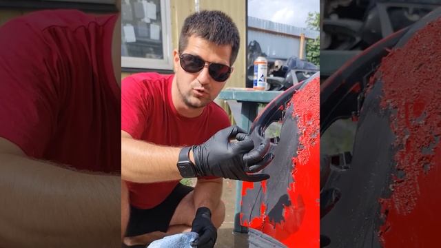 Удаляю краску с бампера смывку краски APS-A10n. смотреть онлайн