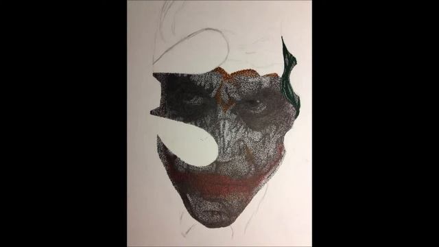 Holon Ink - Joker Batman Heath Ledger Pen/Ink Pointillisim Drawing Time Lapse смотреть онлайн