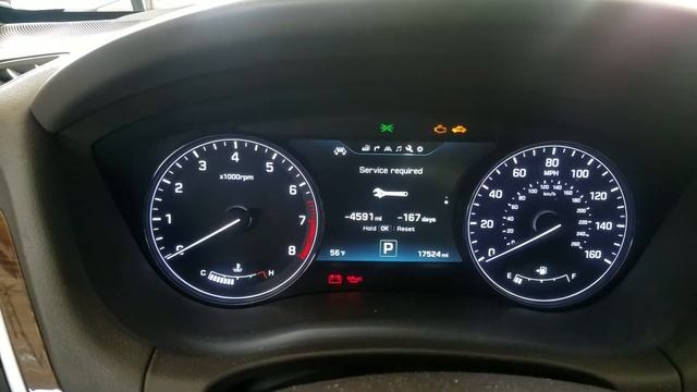 How to reset oil maintenance light on a hyundai genesis and genesis G80 sedan all years. смотреть онлайн
