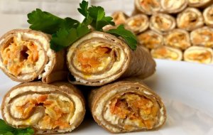 ПЕЧЕНОЧНЫЕ БЛИНЧИКИ С НАЧИНКОЙ.