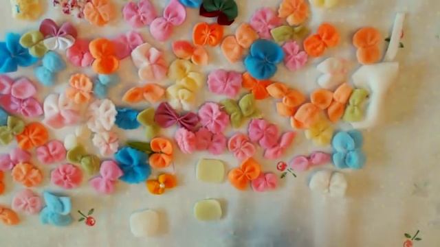Кукольные секреты. Идея для рукодельниц.Цветы из ткани своими руками .Для украшений.. Flores de tel смотреть онлайн