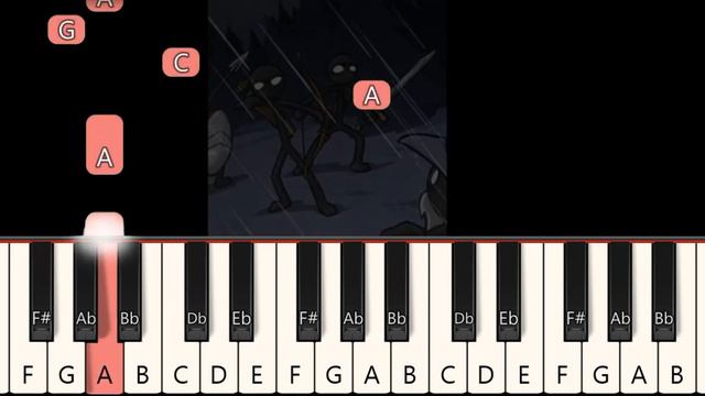 Stick War Legacy Game "Oblivion" - VERY EASY Piano Tutorial смотреть онлайн