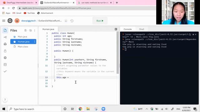 DearPiggy's Intermediate Java - Intro to Constructors смотреть онлайн