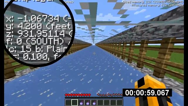 Recordsetter - Minecraft 1 minute distance race record смотреть онлайн