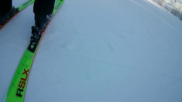 Elan RACE SLX 16/17 view from ski poles смотреть онлайн