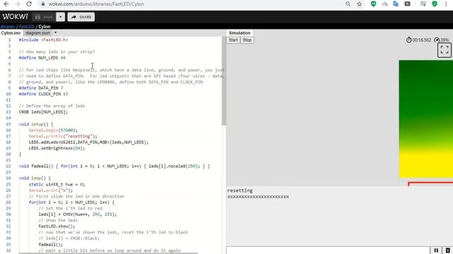 Enjoy the FastLED Arduino simulations - Wokwi Embedded Systems Simulator смотреть онлайн