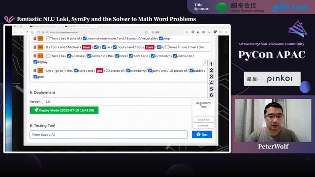 Fantastic NLU: Loki, SymPy and the Solver to Math Word Problems｜PeterWolf｜PyCon APAC 2022 смотреть онлайн