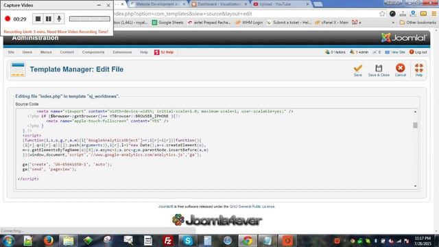 Que How to add google analytics code in Joomla 2 5 version without cpanel смотреть онлайн