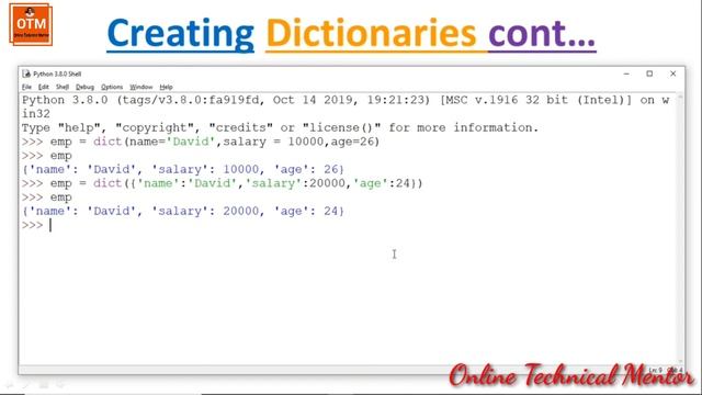 Python Dictionary | Introduction to Dictionary | Dictionary in Python смотреть онлайн