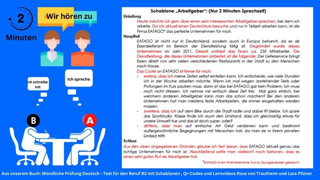B2 Beruflich Mündliche Prüfung Teil 1 telc Deutsch Präsentation * Teilnehmer A Thema Arbeitgeber смотреть онлайн