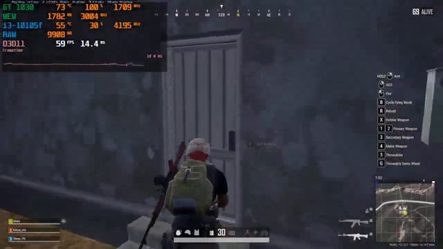 PUBG GT 1030 + i3 10105f 1080p 900p 720p Low Settings смотреть онлайн