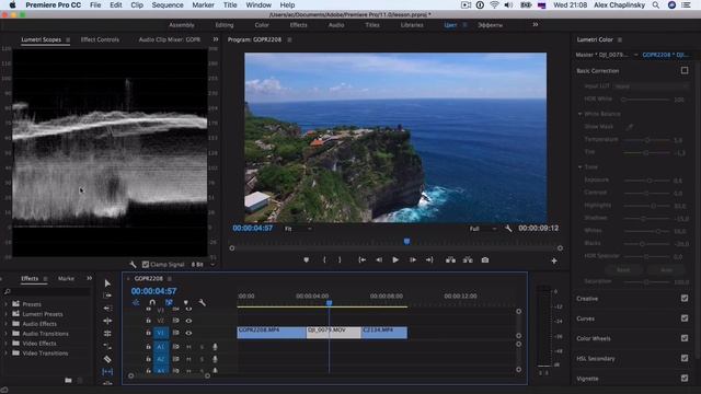 Как Читать Luma Waveform в Lumetri Color в Adobe Premiere Pro CC 2017 и 2018 смотреть онлайн